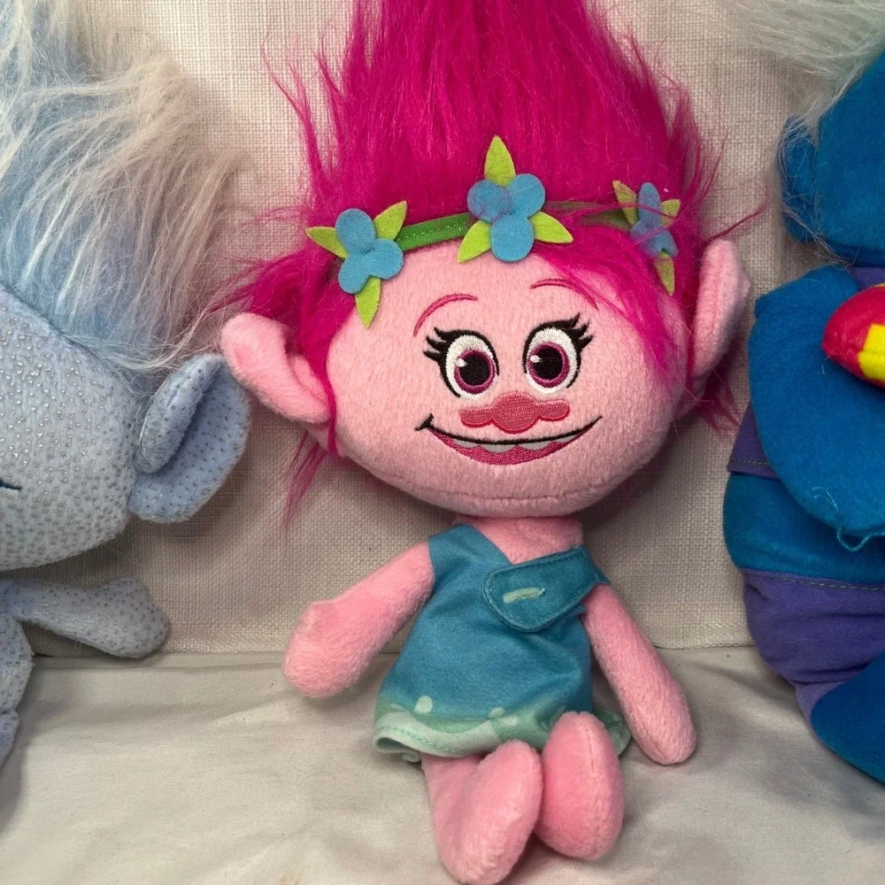 DreamWorks Singing Trolls Plush Lot of 4 Poppy Biggie Guy Diamond Cooper Hasbro